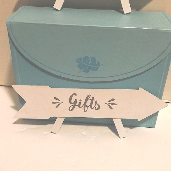 Wedding reception signs white & grey reception &gifts decor direction arrows NWT - Picture 3 of 5